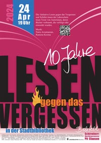 Plakat Lesen gegen das Vergessen